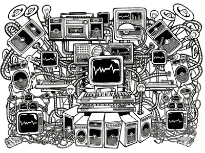 Machine dibujo drawing illustration ink posca