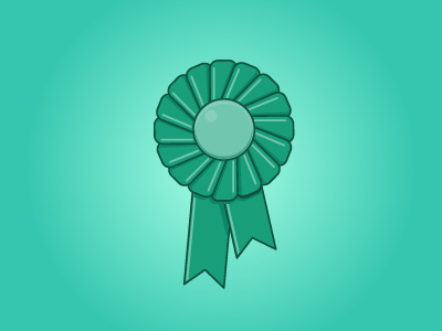 Rosette Icon first place praise prize reward rosette winner winning