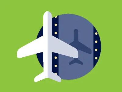 Runway airplane green icon landscape lighting runway