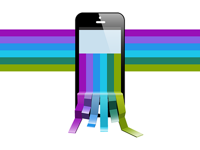 iPhone Rainbow Illustration creativity design flat design illustration iphone rainbow vector