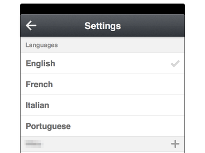 Settings app languages manage settings ui