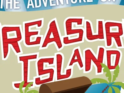 Treasure Island Logo illustration logo type