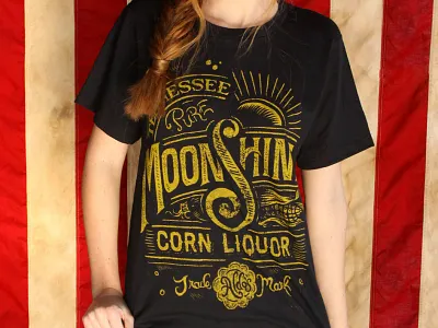 Moonshine - Primitive Prints Collection art branding castle derrick derrick castle design drawing graphic design illustration liquor moonshine nashville nashvillemafia straw castle t shirt tee tennessee typography