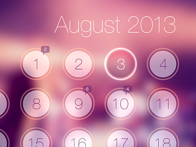 Desktop Calendar app blur blurred background calendar clean color desktop flat design helvetica neue minimal neon simple ui user interface ux