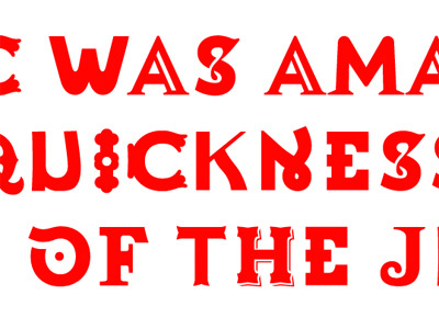 type test circus design romani specimen type typeface typography