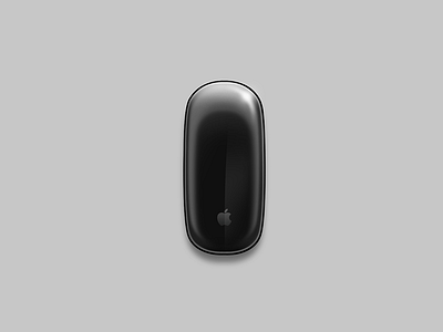 Black Apple Mouse apple black clean concept icon illustrator mouse photoshop raster silver skuemorphic vector wireless