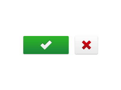 OK / Cancel Button app design button cancel cancel button delete design green icons interface minimal ok ok button red ui design ux