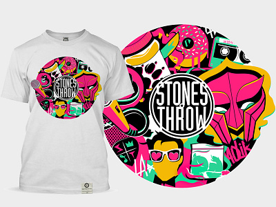 Byvm X Stonethrow illustration rap tshirt