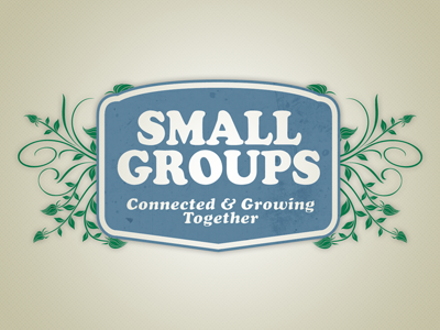Small Groups Badge badge cupertino distressed floral