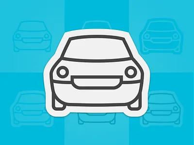 CarChoice logo car carchoice colorful happy icon line art logo simple sticker