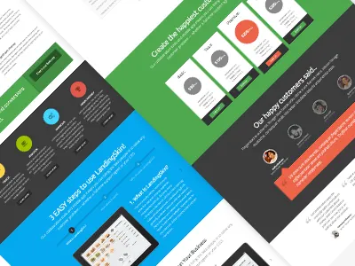 Landingskin blue bootstrap color featured features green hero unit landing landing page orange pricing red testimonial