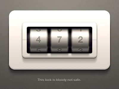 Unsafe Lock Rebound illustration lock metal password safe ui