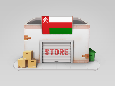 Store box building icon store