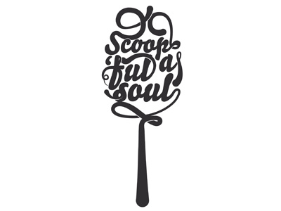 Scoop lettering logo restaruant typography