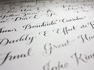 New typeface calligraphy lettering type design typeface