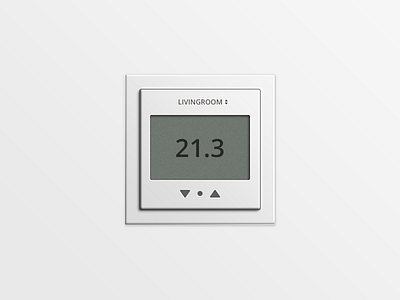 Button Climat button clean climate control heat living room square switch touch