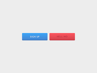 Sign Up / Hell No bohemian buttons signup sketch