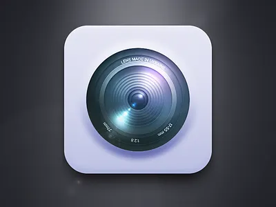 Camera (Free PSD) camera flare icon ios iphone light realism ui