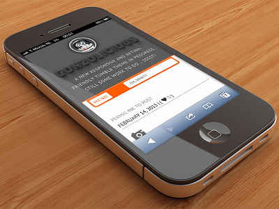 gonzolicious on iPhone blog presentation pic responsive theme tumblr