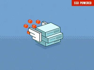 SSD VPS PIXEL 8bit icon illustration interface pixel pixelart server ssd style ui vps