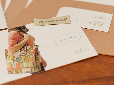 Charmed Bags brand collateral stationery suite