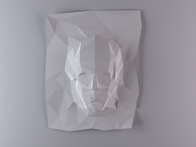 Origami Face 3d