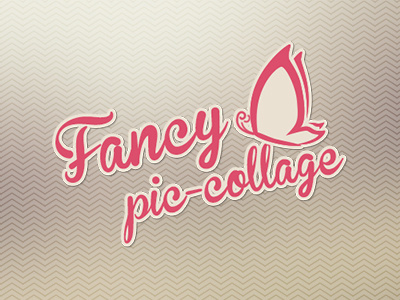 Funny pic-collage butterfly funny logo pic collage