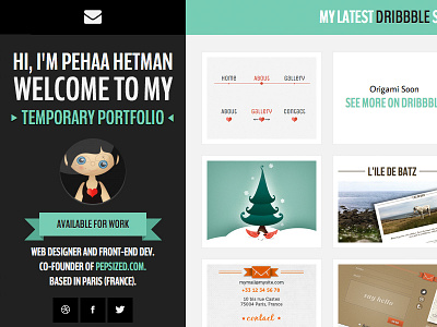 Dribbble Fed Portfolio api coming soon dark dribbble flat folio gallery green mint portfolio responsive retina template temporary theme theme forest