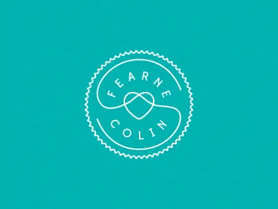 Fearne & Colin ampersand brand heart knot logo mark rope stamp stationery wedding