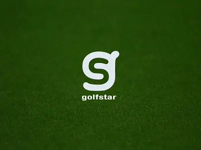 GS g golf grass green letter logo negative s space sport star stevan typography