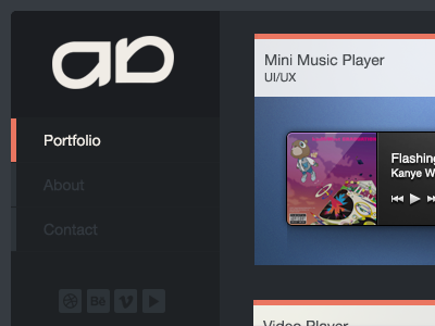 Portfolio Site dark debut design portfolio site ui web
