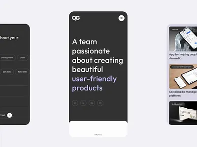 Agency Website | Mobile Experience agency animation concept design mobile ui ux