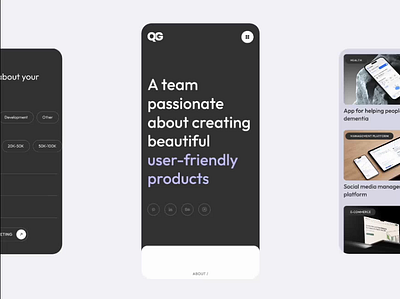 Agency Website | Mobile Experience agency animation concept design mobile ui ux