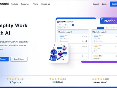 Pronnel board branding crm dashboard dashboard design data data management product figma framer grid kanban landing page product design saas saas product ui design ux design