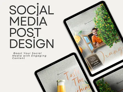 fresh orange juice, food & beverage promotion banner banner ad beverage indusrty facebook post facebookad food beverage promotion banner food industry instagrampost social media post typography