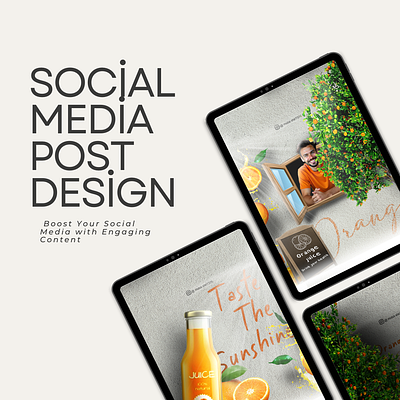 fresh orange juice, food & beverage promotion banner banner ad beverage indusrty facebook post facebookad food beverage promotion banner food industry instagrampost social media post typography