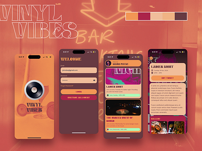 Vinyl Vibes - Exploration artist design dj dj club event exploration figma mobile app music song sound ticket ui ux