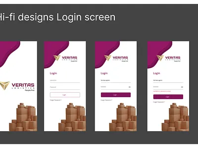 Veritas L&T login login screen mobile mobile app