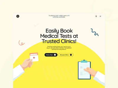 Concept of the first screen for a medical clinic design figma graphic design landingpage medical typography ui ux webflow website