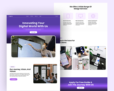 Digital Agency Landing Page agency design agency landing page branding graphic design landing page ui ui ux design ux website website design