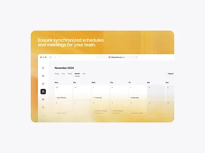 Feature Banner - vol.2 app banner calendar card clean design feature hiver landing page ui ux