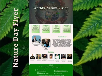 World's Nature Vision color theory creativity flyer page nature ui design