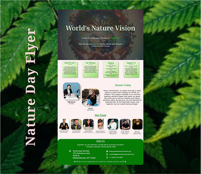 World's Nature Vision color theory creativity flyer page nature ui design