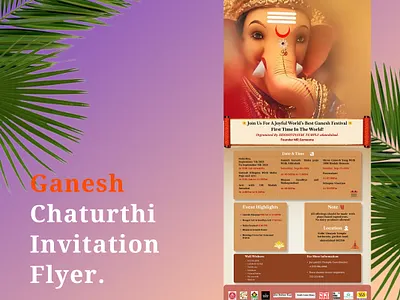 Ganesh Chaturthi Flyer branding creative creativity graphic design ui