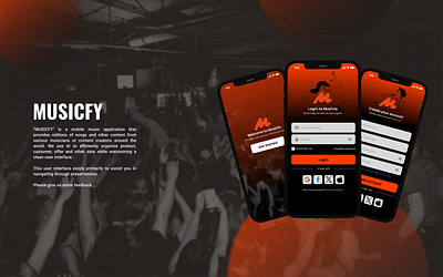 Mobile Music Login Apps Exploration loginpage mobileapps musicapps ui uidesign uxdesisgn