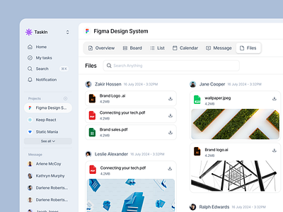 File - Project Managment Dashboard dark mode dashboard keep design system productproductivity tools uikit visual design widgets