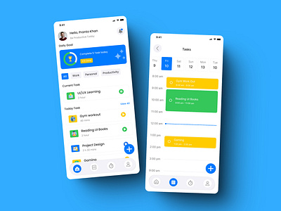 🚀 TimeCraft – Boost Your Productivity ⏳ | App UI Design daily task promodoro timer trend trendy design ui user interface