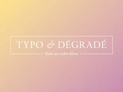 Graphic Trend dégradé garamond gradient square squared trendy type white