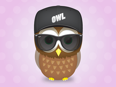 OWL bird birds cap glasses hat illustration owl ray ban rayban