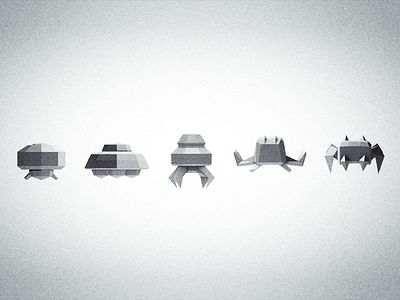 Low Poly Aliens 3d aliens ambient occlusion c4d cinema 4d low poly space